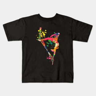 Colorful Aerial Silks Kids T-Shirt